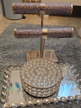3 Piece Crystal Sparkle Jewely Display Set